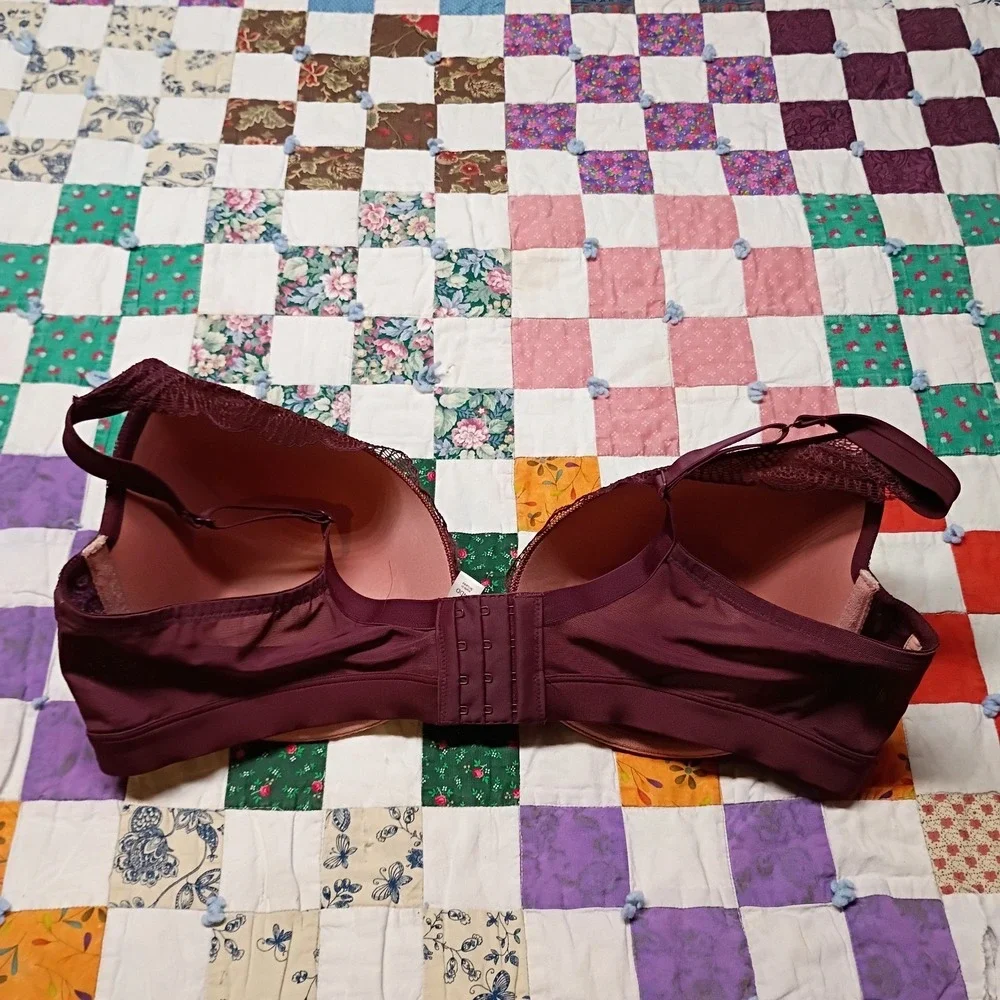 Cacique Maroon‎ Bra Womens 44DD Paisley Underwired